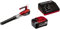 Einhell Akku-Laubbläser GP-LB 18/200 Li E Power X-Change (18 V, Brushless, Drehzahlregulierung, Axialgebläse-Technologie, inkl. 5, 2 Ah Akku und Ladegerät)