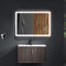 Potuem Bathroom Mirror with LED Lights, 500 * 700 MM Illuminated Backlit Wall Mounted Vanity Mirror with 3 Lights, Anti-Fog, Dimmable, IP54, Horizontal/Vertical