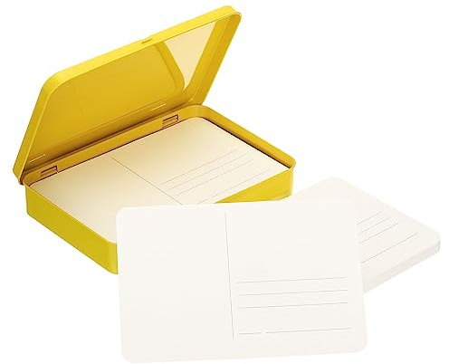 PATIKIL 24 Feuilles Aquarelle Cartes Postales, vide Note Cartes pour DIY Aquarelle Journal, Art Fournitures pour Merci Vous Notes, Invitations (Jaune Boîte - Grossier Grain)