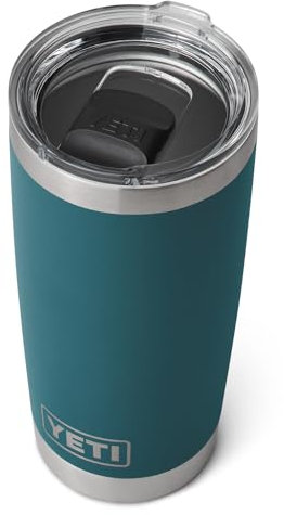 YETI Rambler 20 oz Tumbler, Stainless Steel, Vacuum Insulated with MagSlider Lid, Agave Teal
