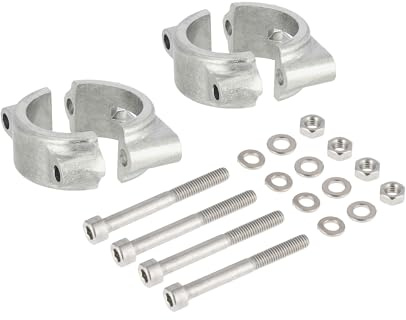 Set: 2x Formstück innen + 2x Klemmbrücke außen, mit Innensechskantschrauben, für Schutzblech vorn - für S50, S51, S70, SR50, SR80
