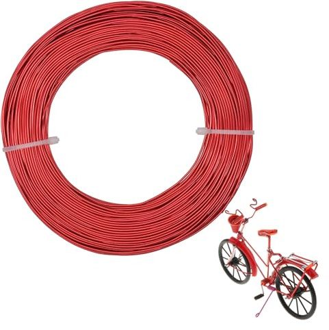 Bailinks 1mm Aluminum Craft Wire, 50 Meters Jewellery Wire Bendable Modelling Wire Metal Sculpting Wire for Jewellery Making,Modelling,Bonsai,Floral Making,DIY Sculptures,Wire Wrapping (Red)