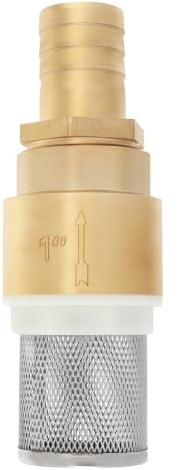 1 tum fotventil i mässing, PNXKTXO DN25 backventil utan retur vattenpump bottenfilter med 25 mm slanghullingbeslag adapter