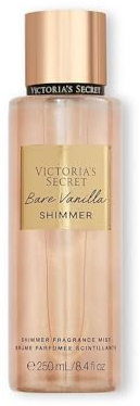 Victoria's Secret Bare Vanilla Shimmer Fragrance Mist, Whipped Vanilla and Soft Cashmere, 250 ml
