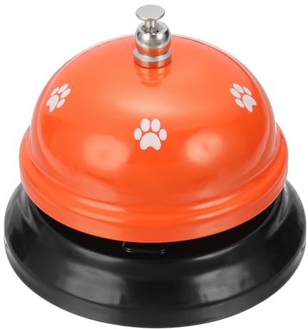 QUARKZMAN Campanello Da Tavolo Per Servizio, 2.95 Pollici Campanello In Metallo Per Ristoranti Hotel Aree Di Ricevimento E Eventi Di Matrimonio, Arancione