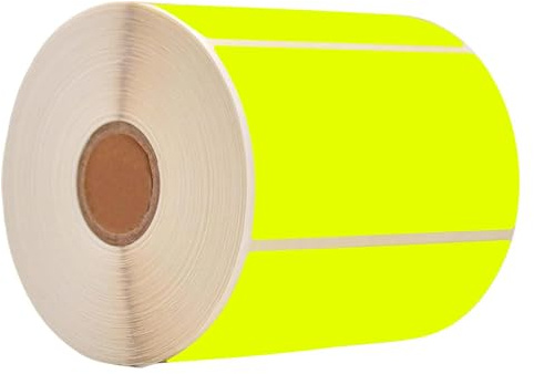 2 x 3 Yellow Rectangle Color Coding Labels - Square Color-Code Stickers Permanent Adhesive, Write-On Surface - 250 Labels/per Roll