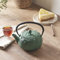 Karaca Greenish Teekanne 600 Ml, Gusseisen Teekanne Turkischer Teekocher, Wasserkocher, Teapot, Authentischen Japanischen Stil