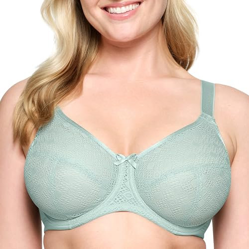 Glamorise Lace Comfort Wonderwire Underwire Bra 9855 (Women's & Women's Plus) Jade