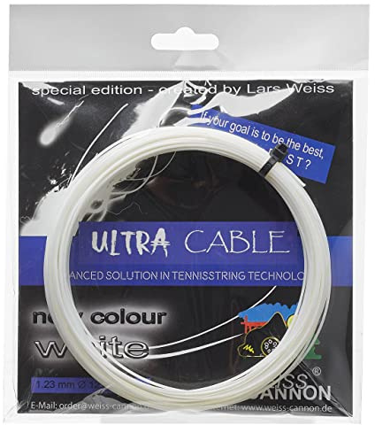Weiss CANNON Ultra Cable Tennis String 1.23mm 12m Set - White