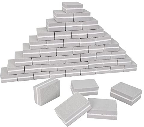50 Pièces Bloc de Lime à Ongles, Polissoir à Ongles Double Faces, Grain 100 et 180, Mini Blocs Polissoirs à Ongles Gris pour Ongles en Gel, Ongles en Acrylique, Manucure, Pédicure
