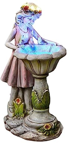 HoveeLuty Estatua De Hadas Solar Estatua De Jardín De Hadas Adornos De Jardín De Hadas Solares Al Aire Libre Figuras De Hadas De Hadas