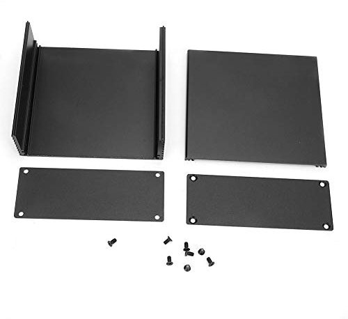 Scatola di Raffreddamento Elettronica Fai-da-te in Alluminio, Nero, Custodia per Progetti Elettronici, Contenitore con Superficie Anodizzata