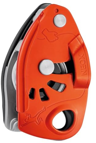 PETZL NEOX Belay - Dispositivo con blocco assistito alla fotocamera, ottimizzato per arrampicata al piombo, colore