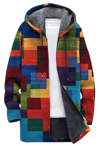Kimono Transparent pour Homme Rouge d'hiver pour Hommes Sweat Capuche en Coton Homme