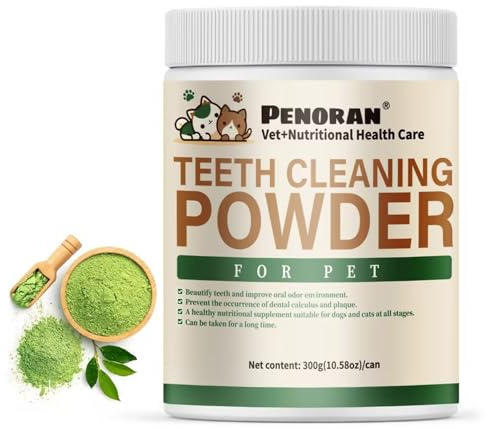 Pasta de Dientes, limpiadores dentales, Polvo de Cuidado Dental, Eliminadores de Placas dentales para Perros y Gatos, eliminación del Mal Aliento（300g)