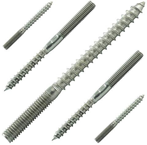 Lot de 5 vis à double filetage M6 x 120 mm - En acier inoxydable VA A2 V2A AGBERG
