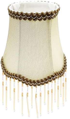 Paralume vintage in tessuto, paralume E14 retrò con frange, paralume per lampada da tavolo lampada da terra