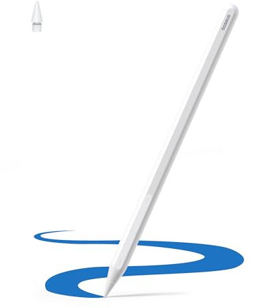 Baseus Stift für iPad 2018-2025, 17H Akkulaufzeit, Palm Rejection, Fernsteuerung, Stylus Pencil USB C Magnetisch für iPad 6/7/8/9/10/11, Pro 11“/12.9“/13'', Air 3/4/5/6/7, Mini 6/7