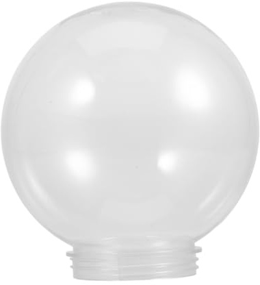 Gatuida Pantalla De Globo Transparente Redonda 25 Cm De Acrílico, Cubierta De Luz Resistente Para Lámpara De Techo, Uso Exterior Patio y Jardín, Repuesto