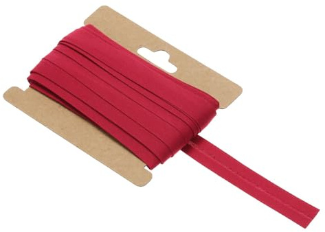 TOP-VIGOR 10 Yards Single Fold Bias Tape 1/2 Inch Cotton Bias Binding Tape Continuous Bulk for Sewing, Seaming, Piping, Quilting - Red