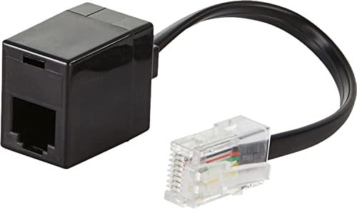 Dio - Adattatore RJ45 (maschio) a RJ11 (femmina) - Nero