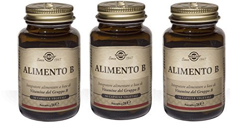 SOLGAR - ALIMENTO B 3 CONFEZIONI DA 50 TAVOLETTE-Integratore alimentare a base di Vitamine del Gruppo B (B1, B2, B3, B6, B8, B12)