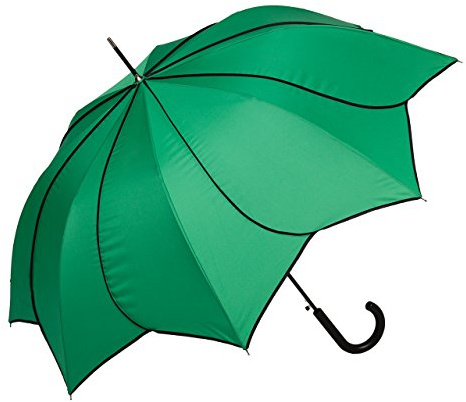 VON LILIENFELD® Parapluie Ombrelle Mariée Automatique Femme Minou vert couture noir