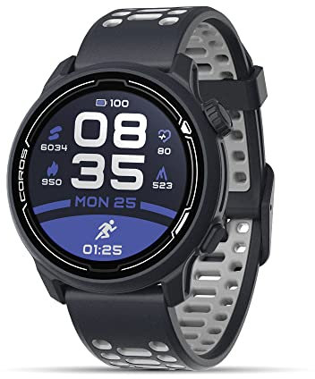 COROS PACE 2 Sport Watch GPS Heart Rate Monitor, 20 days Long Battery Life, Lightweight, Barometer, Training Plan, Navigation, Sleep Track, Swim, Bike, Run, Strength, Treadmill -Navy Silicone