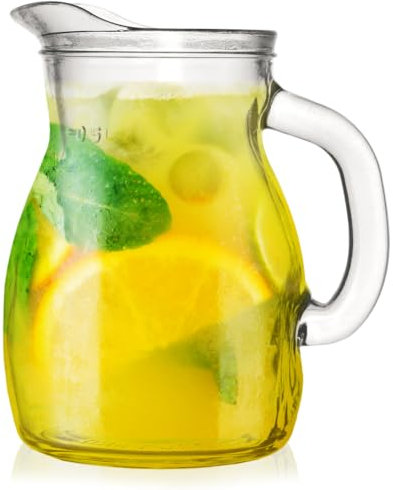 Jarra de Cristal Pequeña Con Mango - Jarra de Agua 500 ml