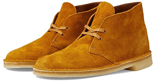 Clarks Bottes Desert Chukka pour homme, Daim marron/orange, 47 EU