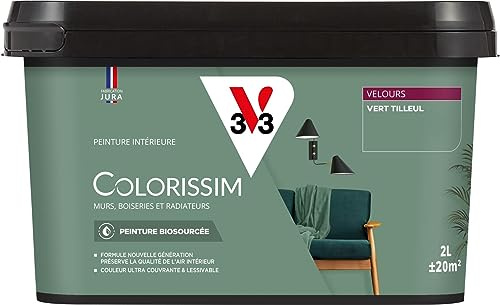 V33 Peinture multi-supports Colorissim® Vert tilleul Velours 2L