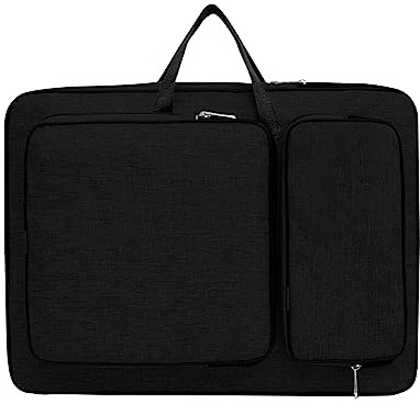 SIQITECHUK A3 Artist Portfolio Case Portable Drawing Board Bag Waterproof Art Backpack Painting Sketch Storage Organizer Large Art Carry Tote Bag with Shoulder Strap for Artist Student Adult Children