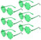 XIHIRCD 6 Paar St. Patrick's Day Sonnenbrillen, Grüne Sonnenbrille Kleeblatt für Kinder Kobold Brillen St. Patricks Day Accessoires für Partygeschenke Brillen Foto Requisiten