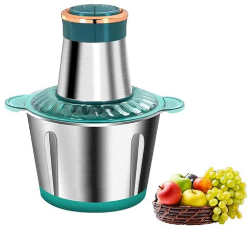 Picadora de carne eléctrica, Picadora de carne de acero inoxidable - Picadora de carne automática en acero inoxidable - Aparatos de molienda de verduras de cocina de alta resistencia para ajo,