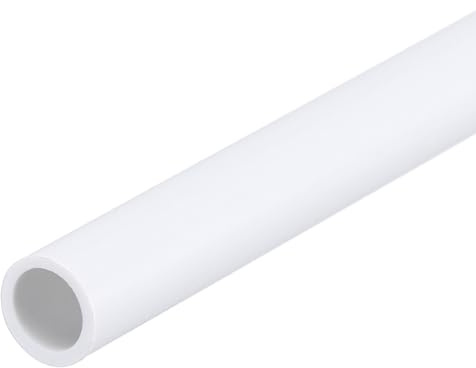 QUARKZMAN Tube Rigide en PVC Tube Rond 6mm ID 8mm OD 20cm Longueur Blanc pour Conduite d'Eau, Artisanat, Manchon de Câble