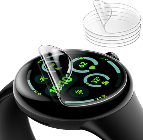 JETech TPU Skärmskydd för Google Pixel Watch 4/3 45mm, 6-Pack | Självläkande TPU-Film, HD-Klar, Repskydd, Bubbelfri Installation