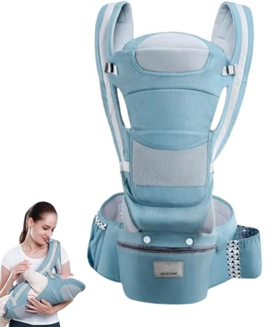 Carrier de asiento de cadera de bebé, portador de cadera para bebé,Soporte de espalda para niños con correa ajustable | Portador de asiento de cadera para bebés de 0 a 48 meses con correa ajustable pa
