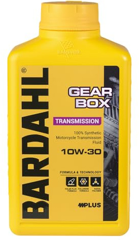 Bardahl - Gear Box 10W-30 - Olio Trasmissione Moto 2 Tempi e 4 Tempi, Lubrificante Sintetico con Massima Protezione e Durata degli Ingranaggi, Cuscinetti e Frizione, 1 L