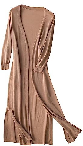 Tunn kofta dam lång bomull linne cardigan lätt andas blusjacka öppen front baddräkt cover up Hawaiian beach skjortor sommar muslin blus långärmad skjorta sommarjacka