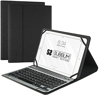 SUBBLIM Funda con Teclado Keytab Pro Bluetooth para Tablets de 10.1/ Negra