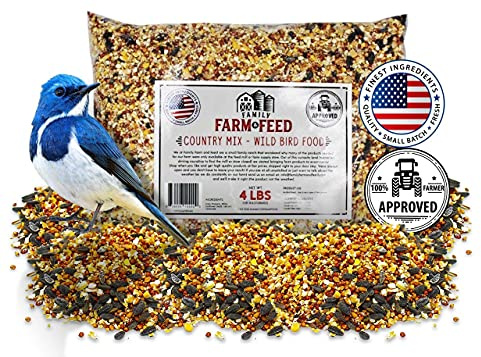 FAMILY FARM AND FEED | Four Season | Country Mix | Classic Wild Bird Food | Backyard Songbird| 4 Pounds