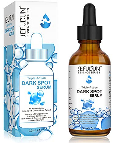 Siero correttore di macchie scure per viso e corpo con 2% di alfa arbutina, acido kojico, estratto di radice di liquirizia Rimedio efficace, riduce e corregge le macchie scure (30ml)
