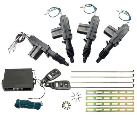 Aiuphing zentralverriegelung nachrüsten, zentralverriegelung universal schlüsselloses Öffnungssystem, Remote-Türschloss-Kit + 4-teilige Türschloss Aktuator