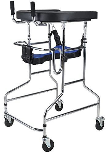 Andador Vertical, Andador con Ruedas para Adultos, Ayudas para Caminar De Altura Ajustable para Trabajo Pesado con 4 Ruedas Universales Bloqueables, (S : 100-125cm-B)