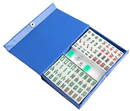 Milageto Juego de Mini Mahjong Chino, Juego de Mesa, Juego de Azulejos, Entretenimiento Tradicional para Fiesta
