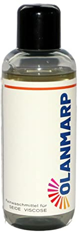 Detergente seda y viscosa Olanmarp – concentrado líquido delicado y eficaz para lavado a mano o a máquina – 100% biodegradable (240 ml, sin red de lavado)