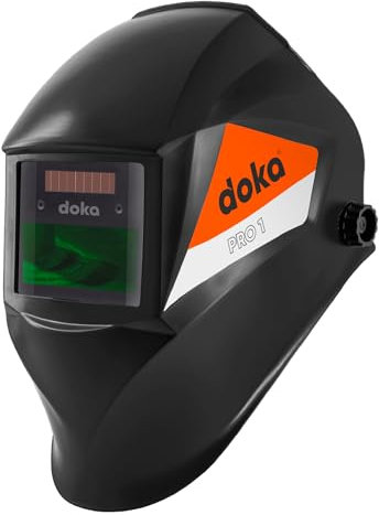DOKA Casque Soudure Automatique Cagoule Soudure 90x35 mm Casque Soudure Masque Soudure Masque Soudure Automatique Masque de Soudure MMA MIG MAG TIG WIG Arc Soudure TIG DIN 15 DIN 3/11 CAMÉLÉON PRO1
