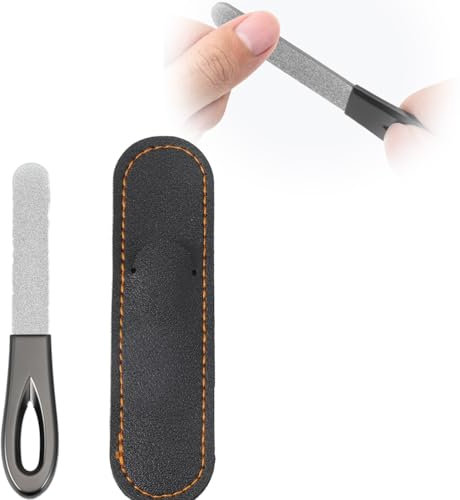 LJFEA Lime per Unghie Professionali in Acciaio Inossidabile a Doppia Faccia per Donne e Uomini, riutilizzabili e Resistenti, ottimi per la limatura di Unghie Naturali