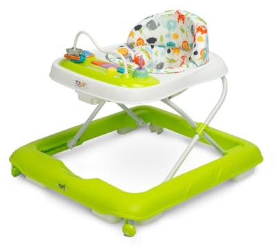 CARETERO - Ayuda de Aprendizaje para Bebés - Babywalker Nel - a Partir de 6 Meses con Tablero de Aprendizaje - Juego y Andador - Aprender a Caminar y Desarrollar la Motricidad Fina - Verde
