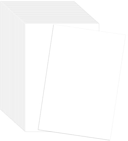 Cartulina Blanca, Cartulinas A4 100 unidades de color blanco, 250 g/m², Cartulinas A4 Blancas para Impresora, Fabricación de tarjetas y álbumes de recortes, Manualidades